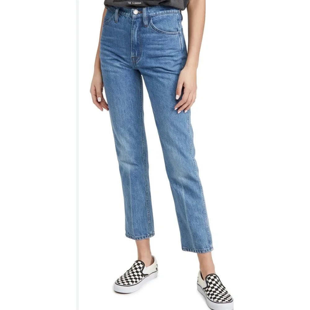 FRAME DENIM LE ITALIEN STRAIGHT JEANS - PURE BLUE‎ SIZE 24 - Picture 5 of 12